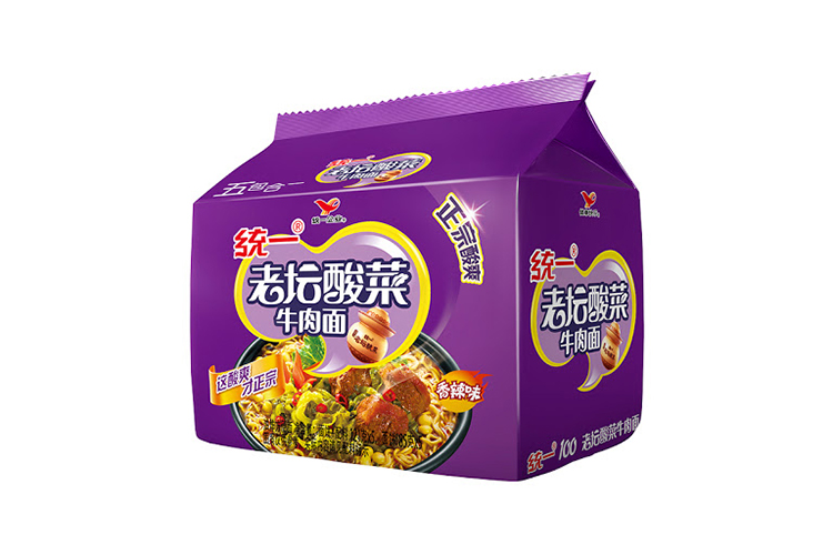 TONGYI LAOTAN'S BEEF NOODLES WITH PICKLED VEGETABLES 121G*5 PACK